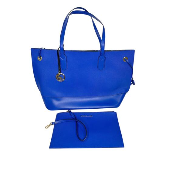 Michael Kors Trista Royal Blue Large Drawstring Tote with Zip Pouch NWOT - Picture 3 of 7